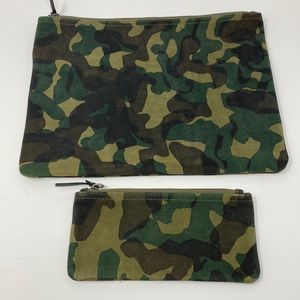 Cole Haan Leather Camo Pouches